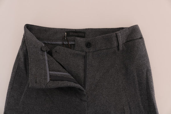 Ermanno Scervino Grey Wool Stretch Slim -housut