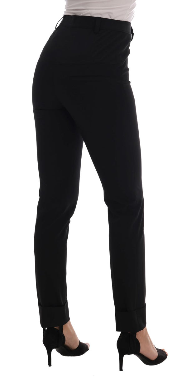 Ermanno Scervino Black Stretch Leggings -housut