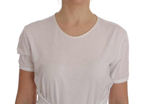 Dolce &amp; Gabbana White Cotton Silk T-paita