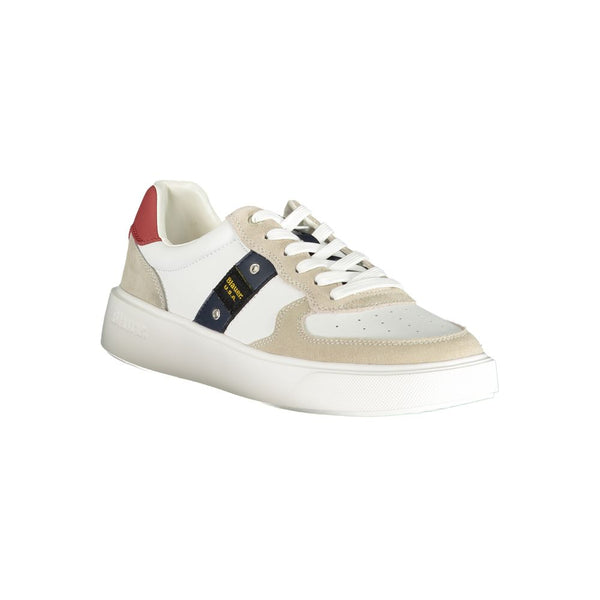 Blauer White Polyester Sneaker