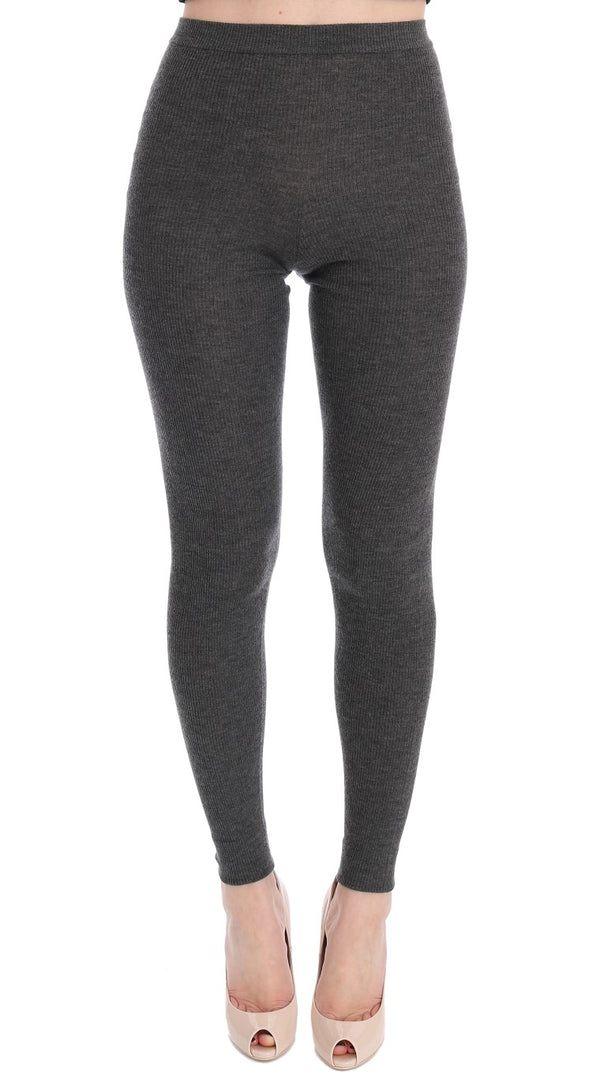 Dolce &amp; Gabbana Grey Cashmere Stretch Sukkahousut