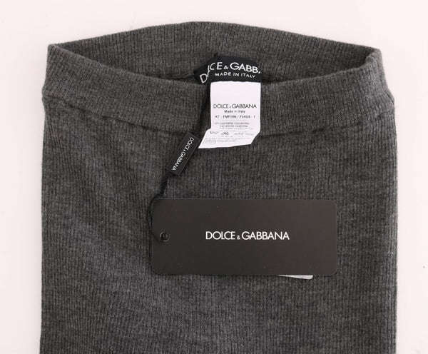 Dolce &amp; Gabbana Grey Cashmere Stretch Sukkahousut