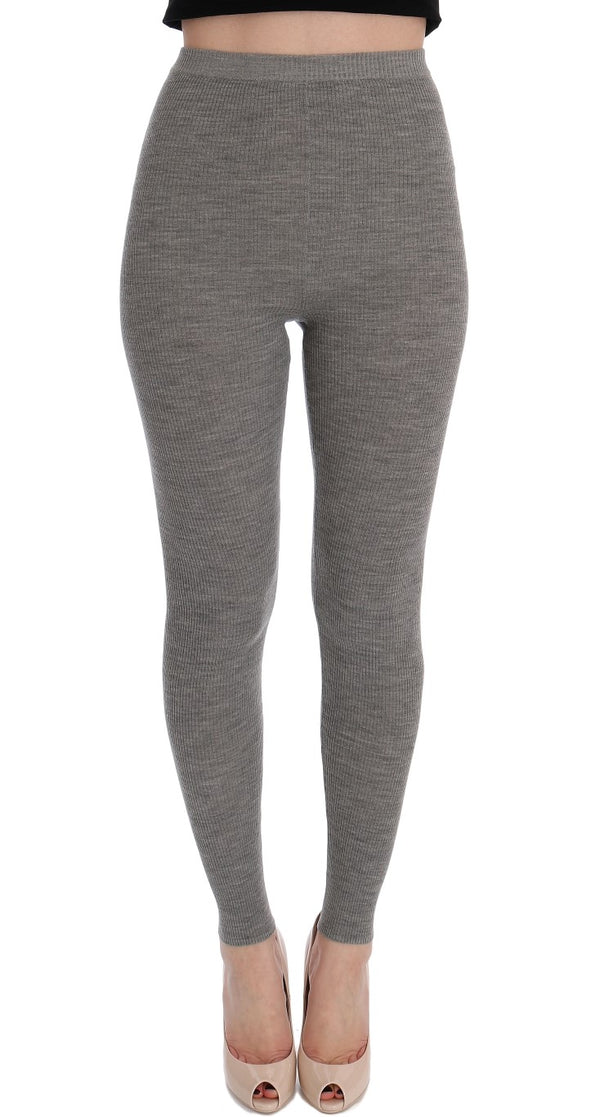 Dolce &amp; Gabbana Grey Cashmere Stretch Sukkahousut