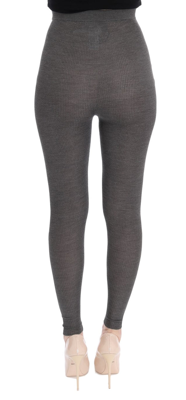 Dolce &amp; Gabbana Grey Cashmere Stretch Sukkahousut