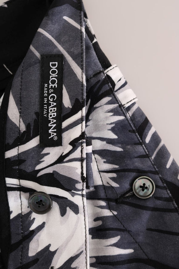 Dolce &amp; Gabbana Grey Banana Leaf -puuvillahousut