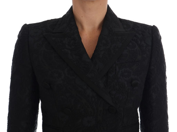 Dolce &amp; Gabbana Black Brocade Blazer -takki