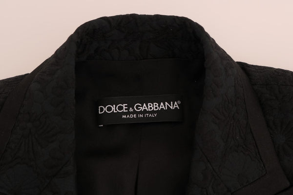 Dolce &amp; Gabbana Black Brocade Blazer -takki