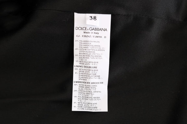 Dolce &amp; Gabbana Black Brocade Blazer -takki