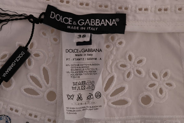 Dolce &amp; Gabbana Mulicolor Majolica Cutout Capri -housut