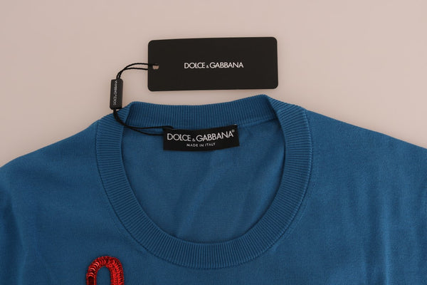 Dolce &amp; Gabbana Blue Silk Love on villapaita