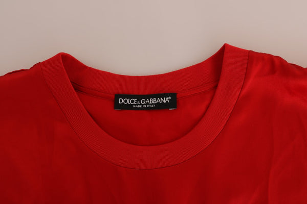 Dolce &amp; Gabbana punainen silkkioranssi maljakko kristallitoppi