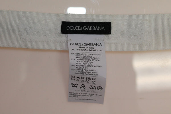 Dolce &amp; Gabbana White Crystal Stones -vyötärövyö