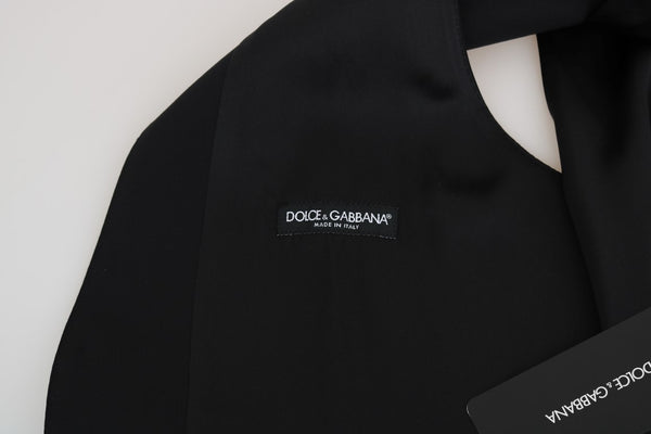 Dolce &amp; Gabbana musta villainen silkkiliivi