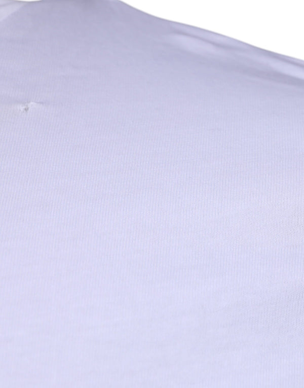 Dolce & Gabbana White DG Logo Cotton Crew Neck T-shirt