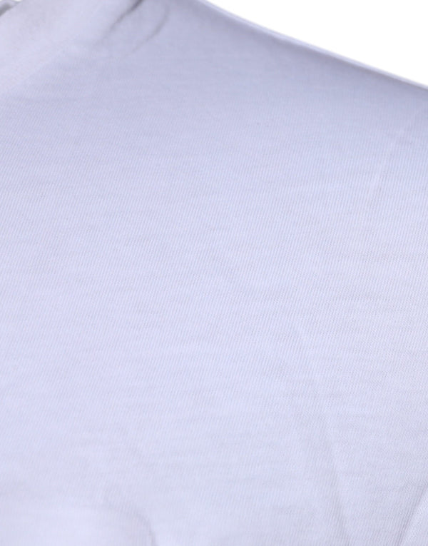 Dolce & Gabbana White DG Logo Cotton Crew Neck T-shirt