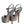 Dolce & Gabbana Silver Leather Platform Heels Sandals Shoes