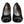 Dolce & Gabbana Black Leather Block Heels Pumps Shoes