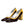 Dolce & Gabbana Yellow Brown Leather Block Heel Pumps Shoes