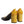 Dolce & Gabbana Yellow Brown Leather Block Heel Pumps Shoes