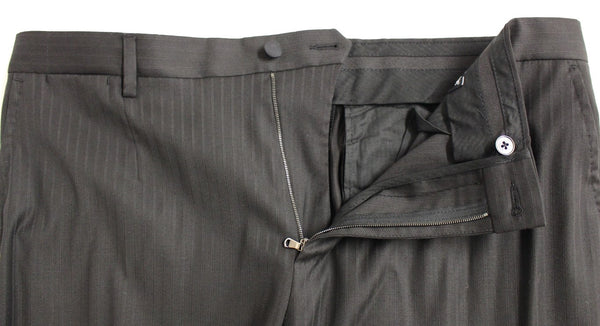 Dolce &amp; Gabbana musta raidallinen kaksirivinen Slim Fit -puku