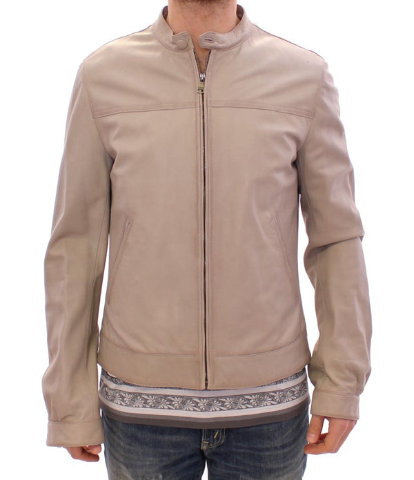 Dolce &amp; Gabbana beige nahkatakki Biker takki