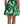 Dolce & Gabbana Elegant Green Banana Leaf Print A-Line Dress