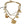 Dolce & Gabbana Gold Brass Crystal Floral Statement Charms Necklace