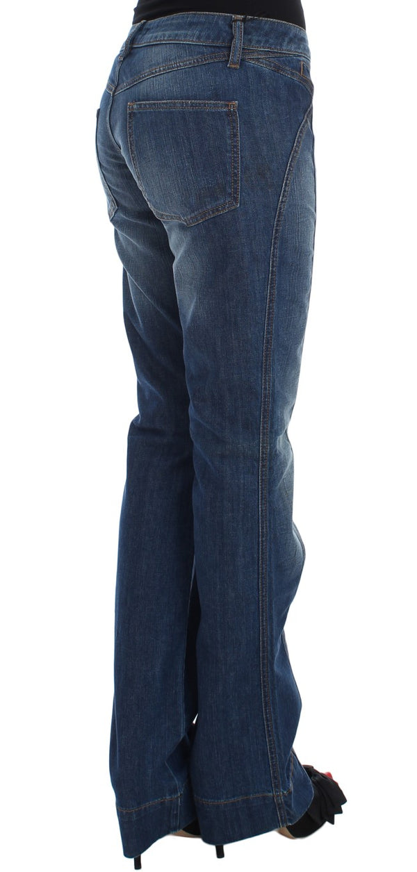 Cavalli Blue Wash Cotton Stretch Boot Cut -farkut