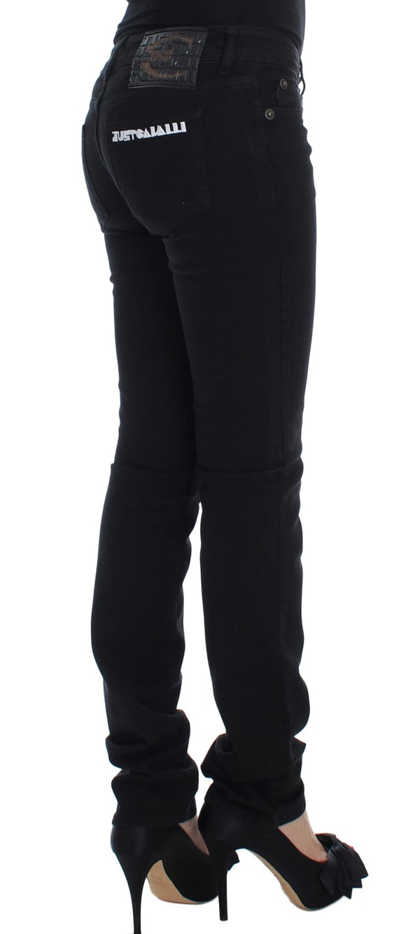 Cavalli Chic Slim Skinny Black Jeans