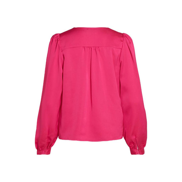 Vila Clothes Pink Polyester Blouse