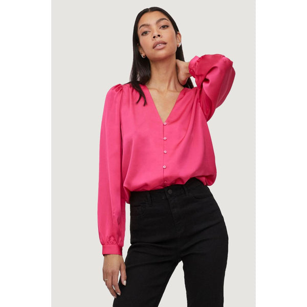 Vila Clothes Pink Polyester Blouse