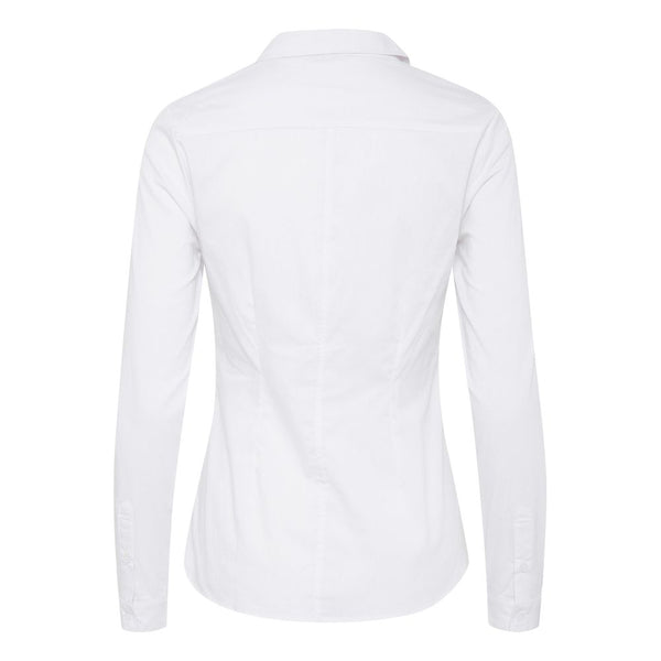 ICHI White Cotton Blouse