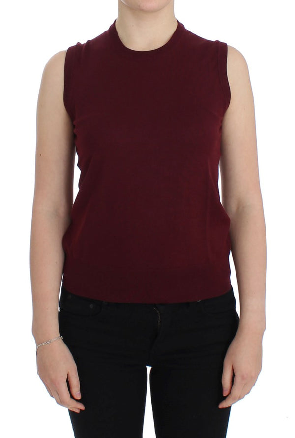 Dolce &amp; Gabbana punainen hihaton Crewneck Vest -pusero