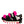 Dolce & Gabbana Black Pink Fur Embellished Sneakers Shoes