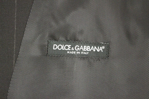 Dolce &amp; Gabbana musta raidallinen villalogoliivi