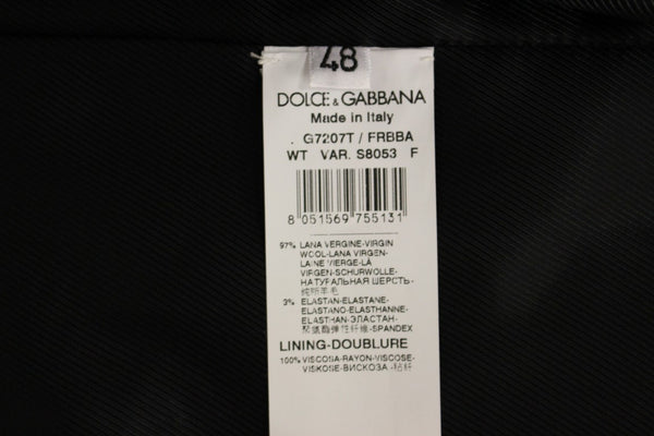 Dolce &amp; Gabbana musta raidallinen villalogoliivi