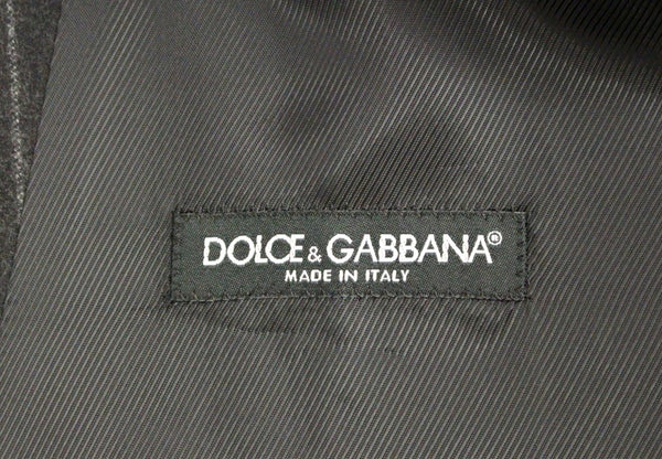 Dolce & Gabbana Sleek Gray Striped Wool Dress Vest