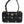 Dolce & Gabbana Black Leather Crystal Embellished Logo Shoulder Bag