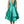 Alberta Ferretti Green Satin Polyester Sleeveless V-neck Layered Dress