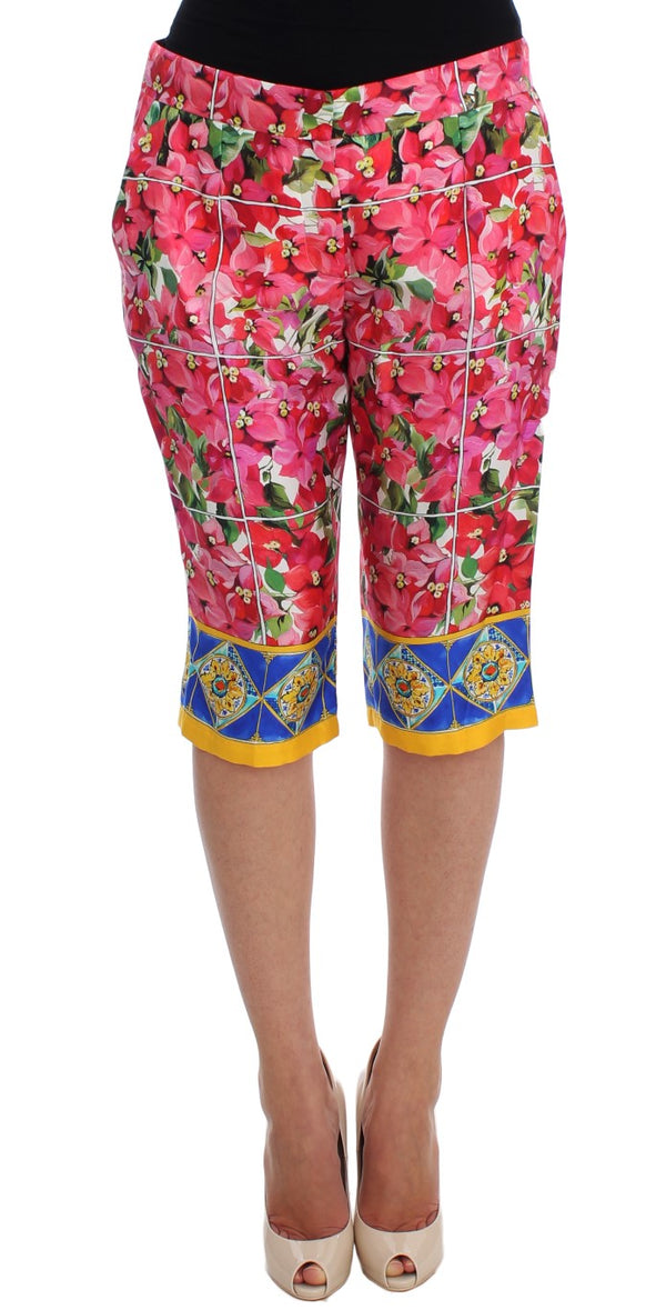 Dolce &amp; Gabbana monivärinen kukkainen polvi Capris shortsit