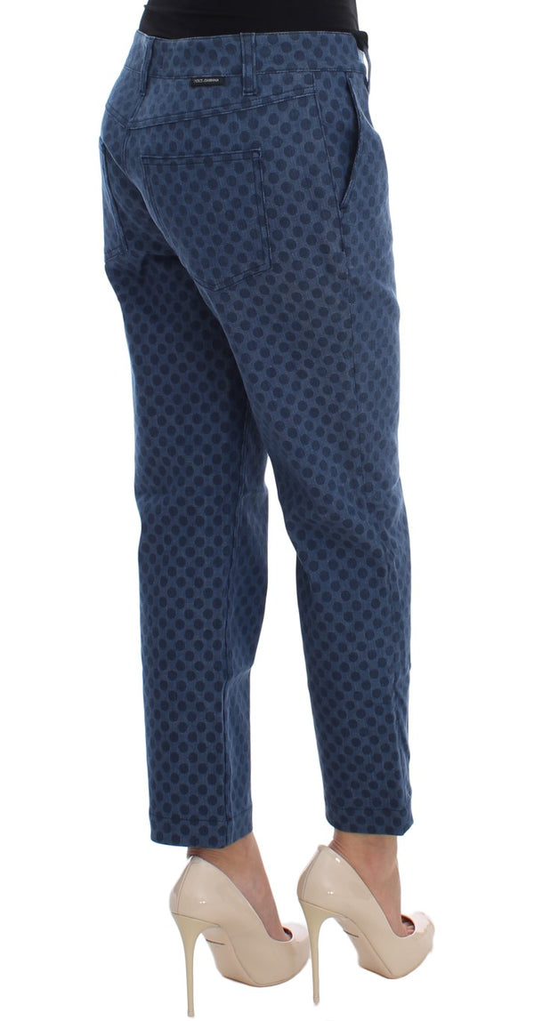 Dolce &amp; Gabbana Polka Dotted Stretch Capri -farkut