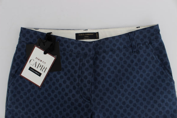 Dolce &amp; Gabbana Polka Dotted Stretch Capri -farkut