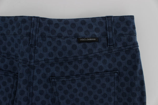 Dolce &amp; Gabbana Polka Dotted Stretch Capri -farkut