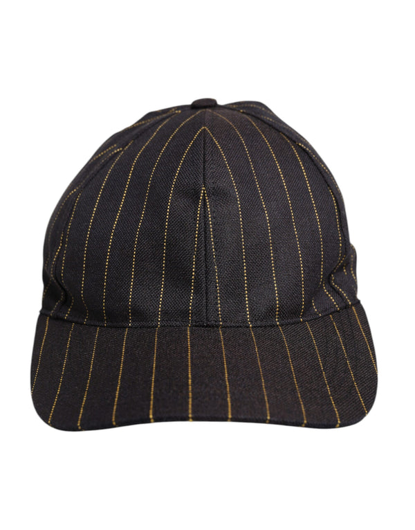 Dolce & Gabbana Brown Stripes Cotton 6 Panels Baseball Cap
