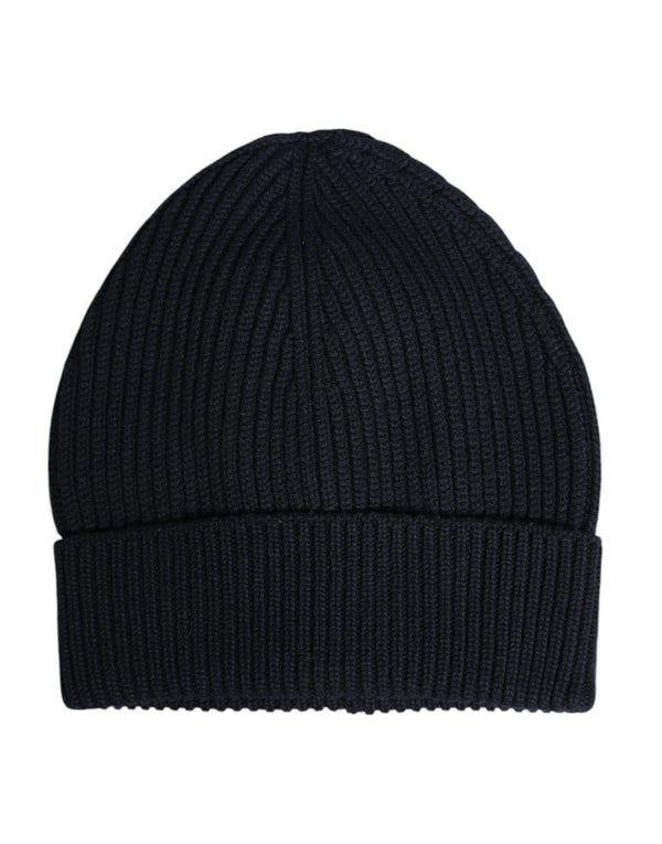 Dolce & Gabbana Black Cashmere Knitted Winter Beanie Hat