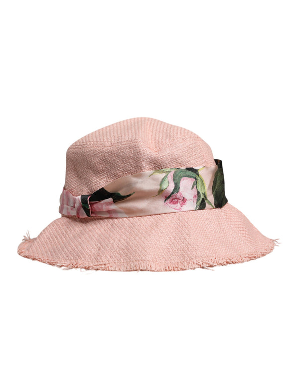 Dolce & Gabbana Pink Cotton Wide Brim Bucket Hat