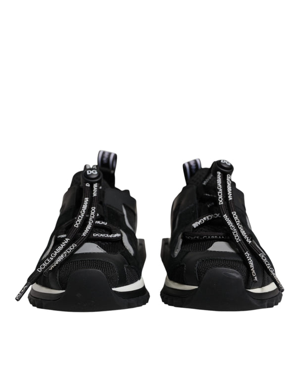 Dolce & Gabbana Black Mesh Sorrento Trekking Sneakers Shoes