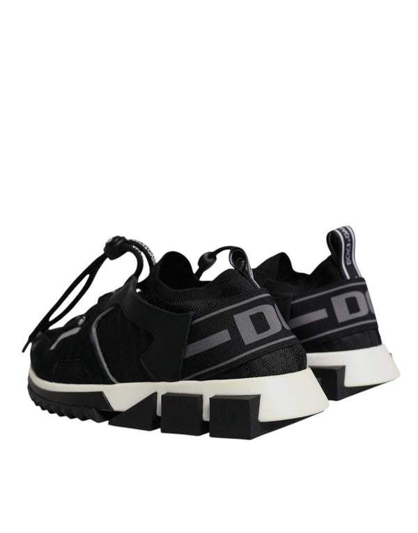 Dolce & Gabbana Black Mesh Sorrento Trekking Sneakers Shoes