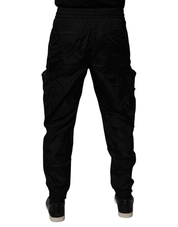 Dolce & Gabbana Black Nylon Cargo Jogger Men Sweatpants Pants