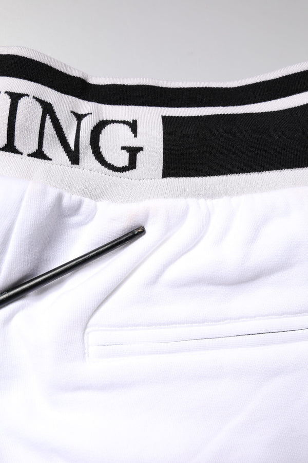 Dolce & Gabbana White King Cotton Bermuda Sweatshorts Shorts